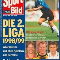 Magazin Sport-Bild "Die 2. Liga 1998/99" Deutschland