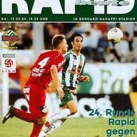 PRG SK Rapid Wien vs SV Pasching 13.3.2004 ASKÖ Österreich Fußball Football programme