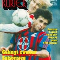 PRG TSV Bayer 04 Leverkusen vs VfB Stuttgart 2. 4. 1991 Deutschland Bundesliga