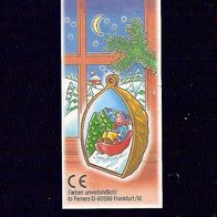 Ü - Ei Beipackzettel Weihnachtskalender 97 - 671 053 / Schlittenfahrt