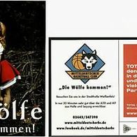 Reklame-Karte DIE WÖLFE : MBC - Mitteldeutscher Basketball Club