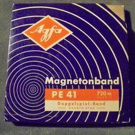 AGFA -Tonbandspulen-Kartonbox Magnetonband PE41 60er Jahre - super Zustand !