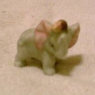 Niedlicher Elefant mit Maus F.3 aus Keramik handbemalt