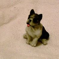Natürlicher Hund F.3 aus Kunststein handbemalt