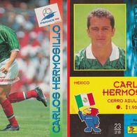 PANINI - France 98 - Carlos Hermosillo (Mexiko)