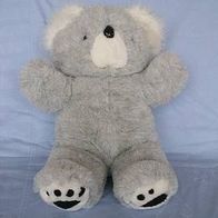 Stoffbär Teddybär Bär grau weißer 50 cm