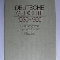 Deutsche Gedichte 1930-1960 - Hans Bender - ungelesen