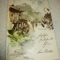 Monatsgrüße März - Verlag Seeger gel 1900