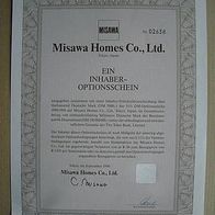 Optionsschein Misawa Homes Co. Tokyo 1er 1990