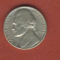 USA 5 Cents 1973 D.