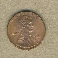 USA 1 Cent 2001 D.