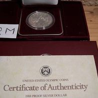 1988-S Olympic Proof Silver Dollar