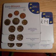 BRD Euro-Kürsmünzensatz (5 Prägeorte) 2002