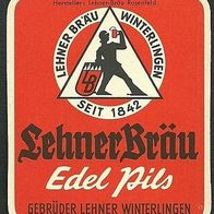 ALT ! Bieretikett Brauerei Lehner † 1991 Winterlingen Zollernalbkreis Baden-Württemb.