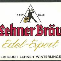 ALT ! Bieretikett Brauerei Lehner † 1991 Winterlingen Zollernalbkreis Baden-Württemb.