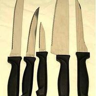 5er Messer-Set Küchenmesser Edelstahl stainles rostfrei