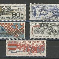 Tschechoslowakei 1969 Marken aus Mi.1860 - 1865 gest.