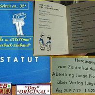 DDR * Militaria-Heft * Statut der Jungen Pioniere