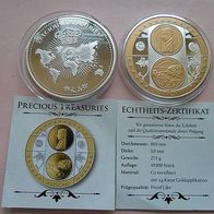 Vatikan 2008 die ersten 100 Euro Gold/ Silber PP Erstabschlag * *
