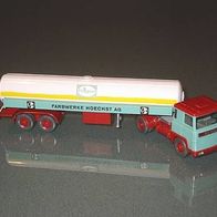 Hoechst Frigen Scania Tanksattel Werbemodell Vorserie ohne Prägung ´110´ Wiking 1:87