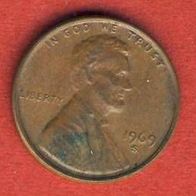 USA 1 Cent 1969 S