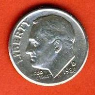 USA 1 Dime 1988 D