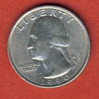 USA 25 Cent 1990 P