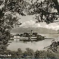 alte AK Halbinsel Wasserburg am Bodensee 1955