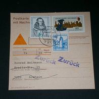 Bund, Postkarte mit Nachnahme