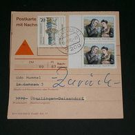 Bund, Postkarte mit Nachnahme