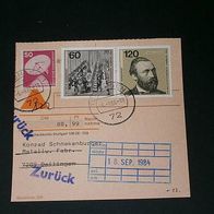 Bund, Postkarte mit Nachnahme