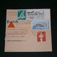 Bund, Postkarte mit Nachnahme