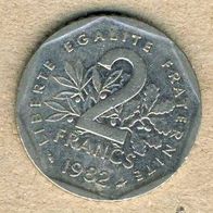 Frankreich 2 Francs 1982