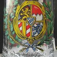 Glaskrug - Bierkrug - Gott mit dir, du Land der Bayern