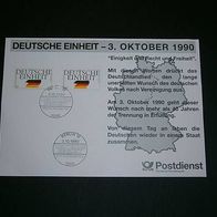 Bund, Deutsche-Einheit-Sonderkarte "Postdienst"..........