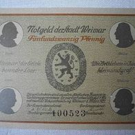 25 Pfennig Notgeld Weimar Goethe Schiller