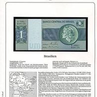 1 Cruzeiro Brasilien ND(1970- ) unc auf Sammelblatt ##224