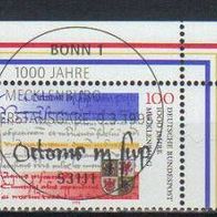 Bund 1782 ER or (1000 Jahre Mecklenburg) ET-Stempel Bonn