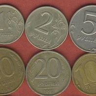 Rußland 50,20,10,5,2,1. Rubel Lot.70