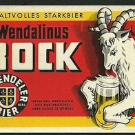 ALT ! Bieretikett Brauerei Gebrüder Paqué † 1981 Sankt Wendel Saarland