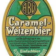 ALT ! Bieretikett "Caramal-Weizenbier" Actien-Brauverein zu Plauen Vogtlandkreis