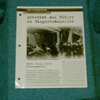 Attentat auf Adolf Hitler im Bürgerbräukeller - Infokarte über