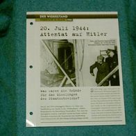 20. Juli 1944: Attentat auf Hitler - Infokarte über