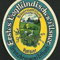 ALT ! Bieretikett Grenzbrauerei † 1993 Erlbach Vogtlandkreis Sachsen