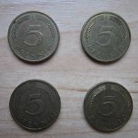 5 Pf. 1987 D, F, G und J