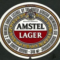 ALT ! Bieretikett "AMSTEL" The South African Breweries Johannesburg Südafrika