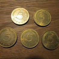 5 Pf. 1993 A, D, F, G und J