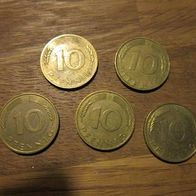 10 Pf. 1992 A, D, F, G und J