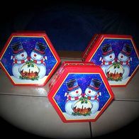Weihnachten : 3 Schachteln * Schneemann