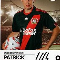 Patrick Helmes Bayer 04 Leverkusen 2010 / 2011 Originalautogramm -al-